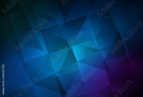 Dark Pink, Blue vector polygonal background.