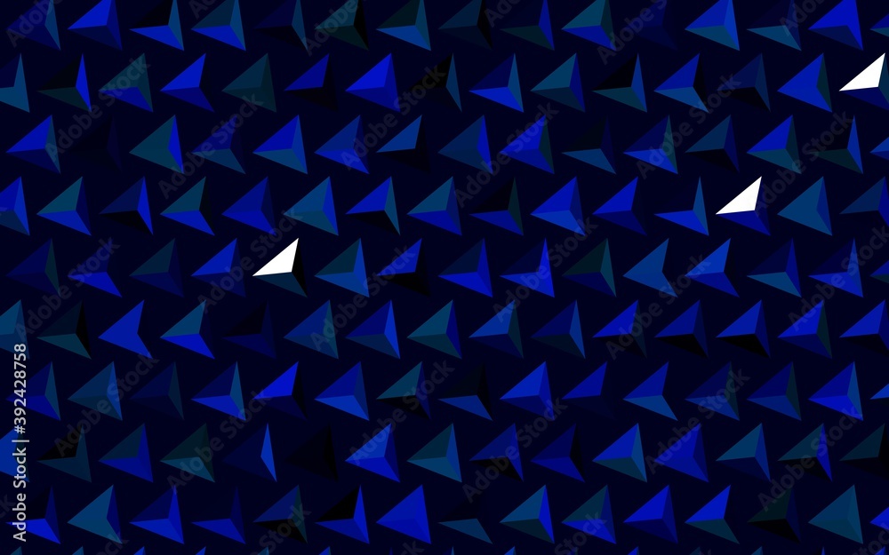 Fototapeta premium Dark Blue, Green vector pattern with polygonal style.