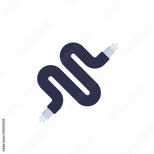 optic fiber cable, vector art