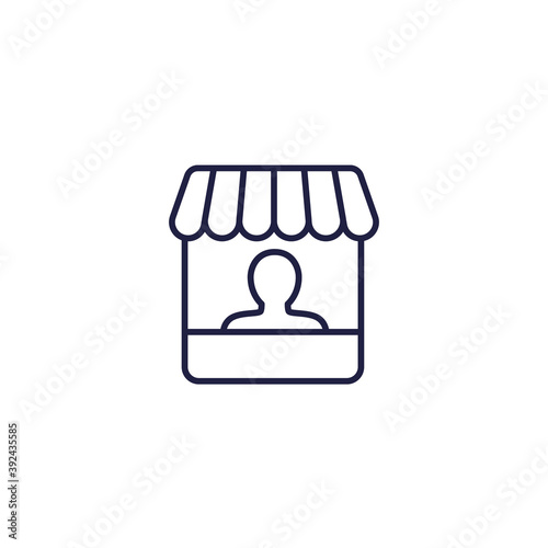 vendor or seller line icon