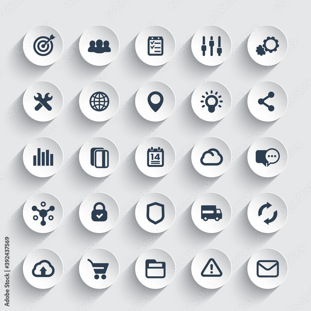 web icons set, marketing, e-commerce and online shopping