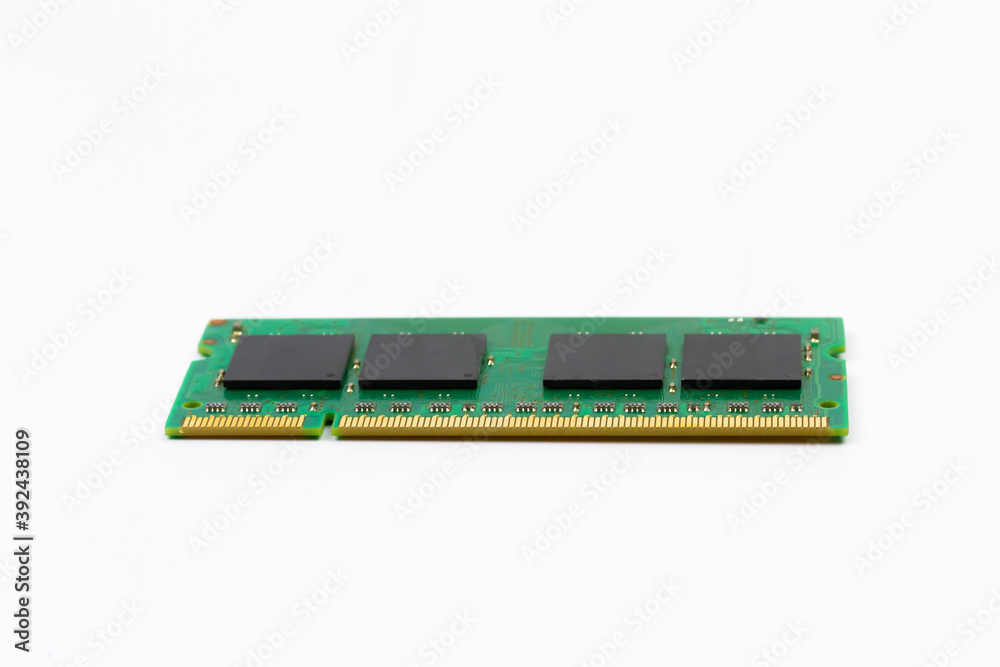 Front laptop ram isolated on white background. Front laptop ram isolated on white background.