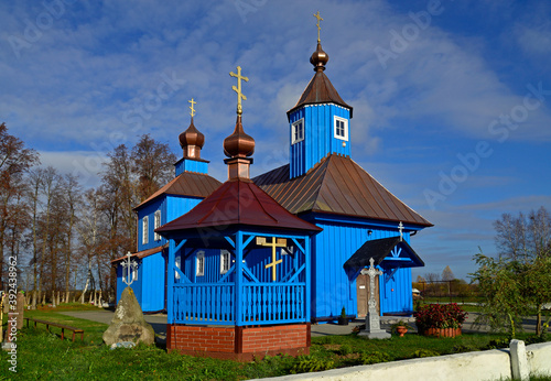 a wooden temple built at the end of the 18th century orthodox church dedicated to the transfiguration of the Lord in the village of Ploski in Podlasie in Poland