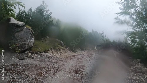 Wallpaper Mural Hyperlapse, Offroad From Theth To Shkodra. Rainy Weather, Albania Torontodigital.ca