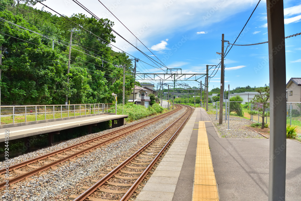 Fototapeta premium 新潟 JR信越本線鯨波駅構内