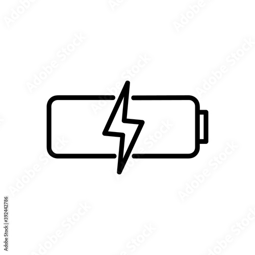 battery icon isolated on white background from user interface collection. battery icon trendy and modern battery symbol for logo, web, app, UI. battery icon simple sign. battery icon 