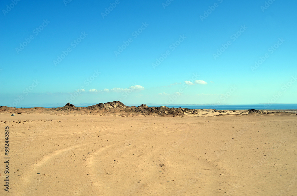 Jeep safari.Photos were taken while driving. Desert of Sinai Peninsula, Egypt. Near Sharm El Sheikh