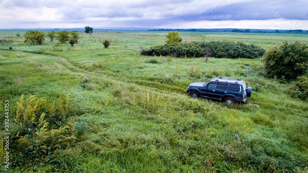 car in the field car in the field