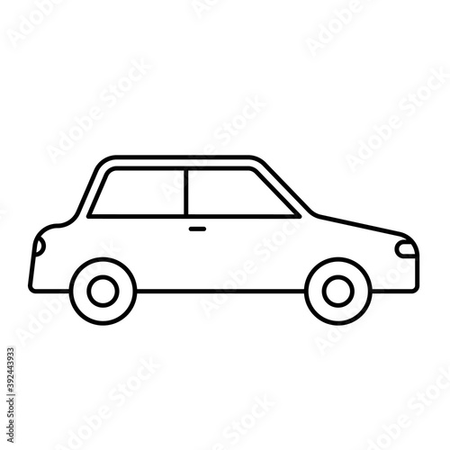 car outline vector icons isolated on white. auto car icon for web and ui design  mobile apps and print products