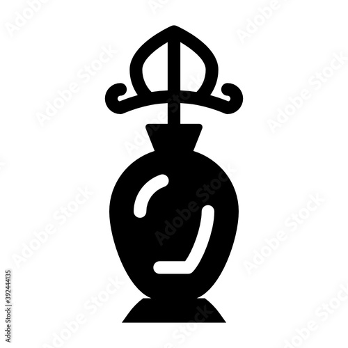 
A solid icon of arabic kohl in editable style 
