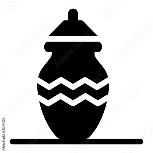 
Arabic pot icon style, pottery urn 
