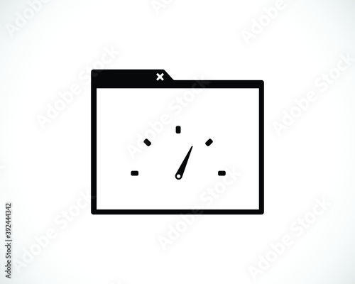 Dashboard gauge symbol icon sign vector eps 10