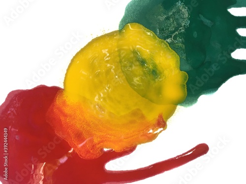 Spray paint sprayed on white background and overlays