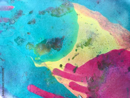 Spray paint sprayed on white background and overlays