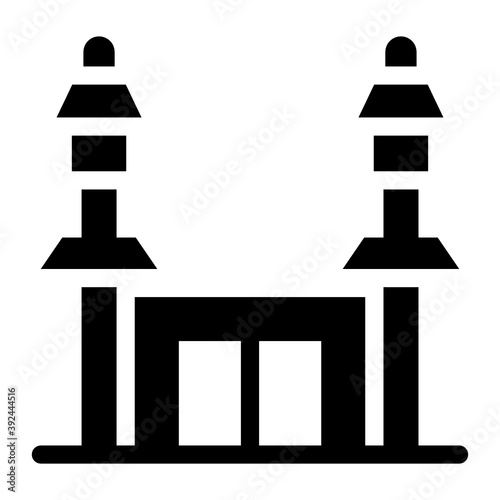 
Trendy filed icon of baitullah minarets
 photo