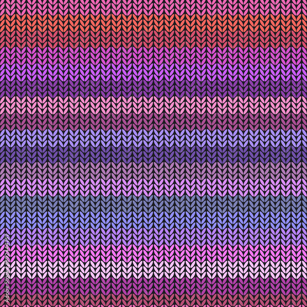 Knitted striped multicolored seamless pattern 