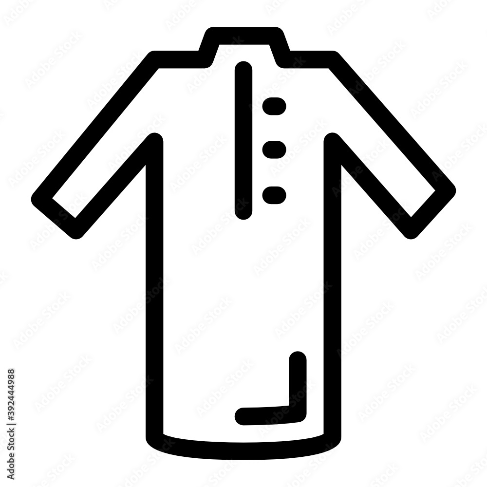 
A traditional arabic kurta, solid icon 
