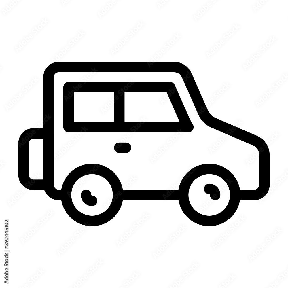 
Quadro jeep icon design, filled vector 
