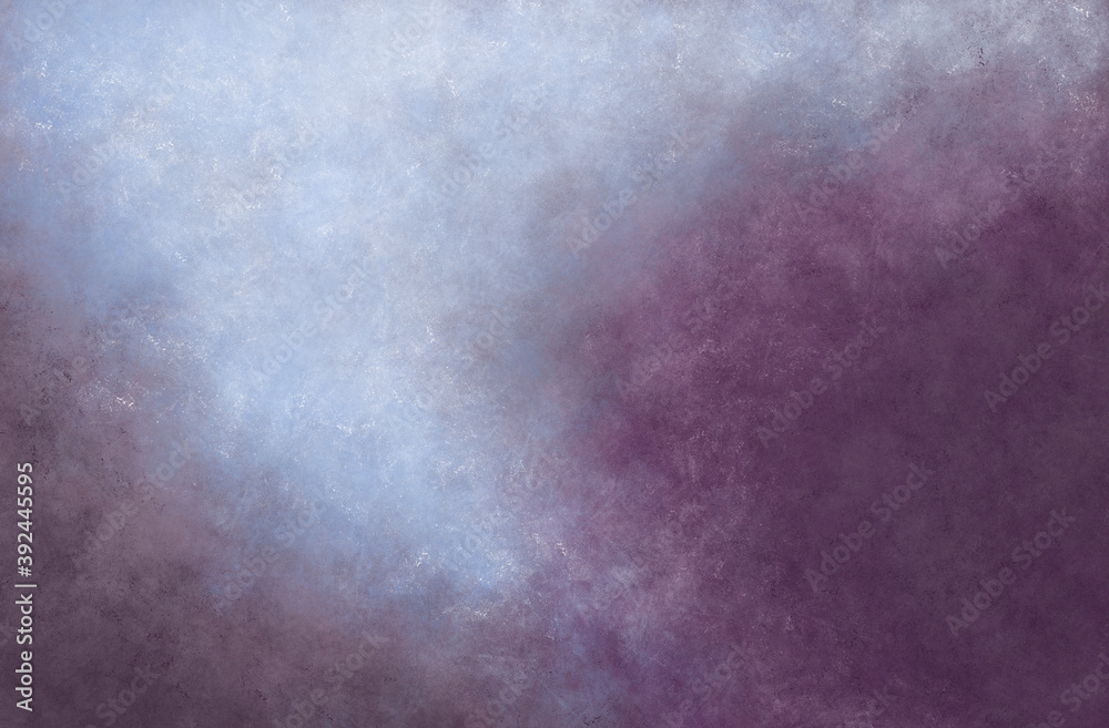 Watercolor grunge purple background with blue wave.