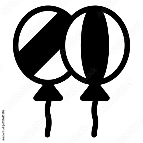 
Helium american balloons vector, solid icon design in editable style 
