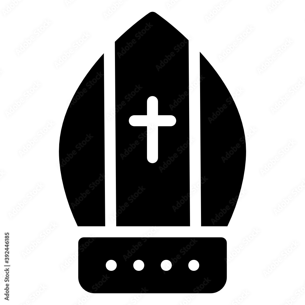 Obraz premium Scary cross tombstone, christian graveyard in modern solid style 