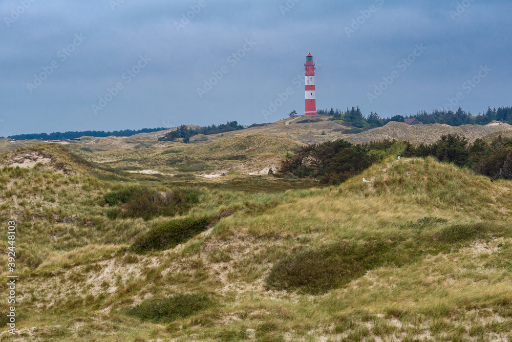 Leuchtturm in den Dünen auf Amrum. Leuchtturm in den Dünen auf Amrum.