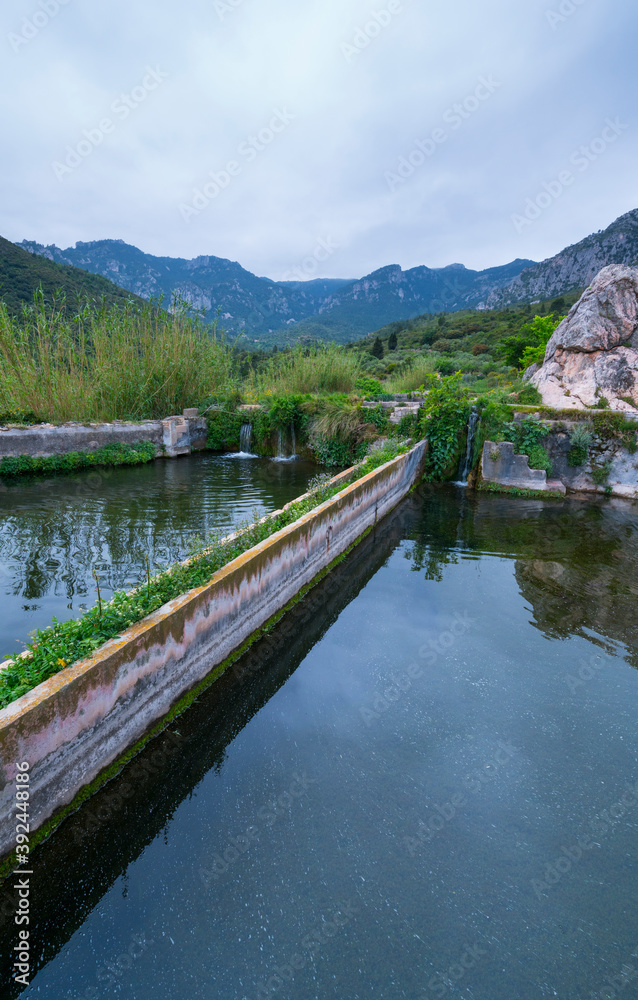 Aigua Natura Fish Hatchery. Toscar Valley, The Ports Natural Park, Terres de l'Ebre, Tarragona, Catalunya, Spain