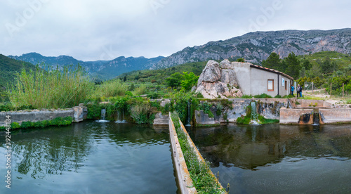 Aigua Natura Fish Hatchery. Toscar Valley  The Ports Natural Park  Terres de l Ebre  Tarragona  Catalunya  Spain
