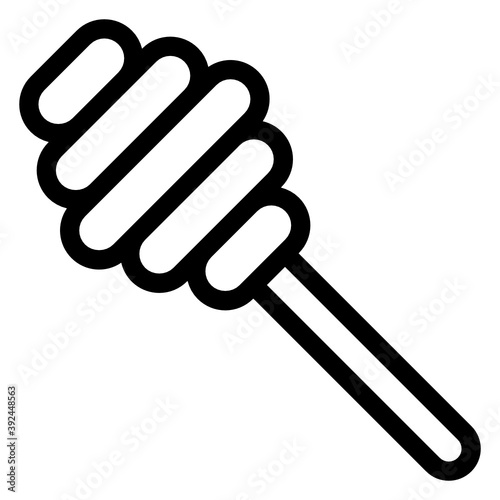 
A vector of honey dipper, editable icon 
