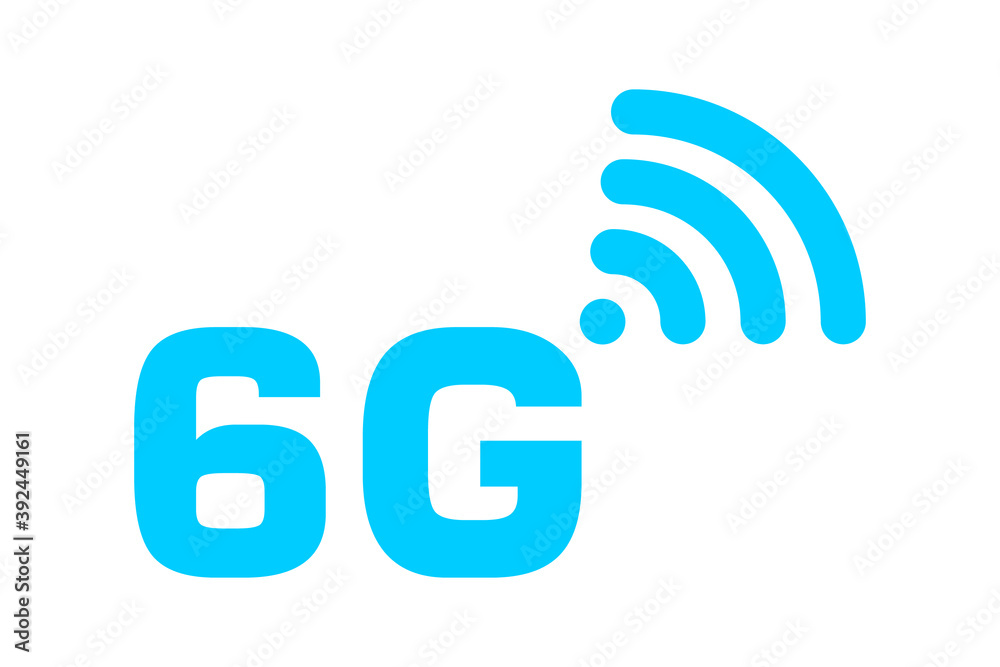 6G logo on white background. network wireless speed flat vector icon for apps and websites
6G logo on white background. network wireless speed flat vector icon for apps and websites