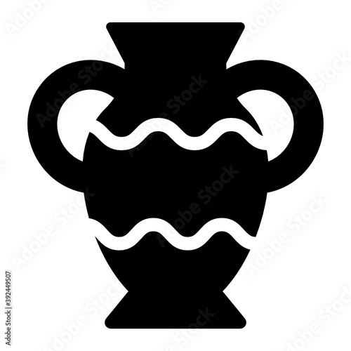 
Vase icon in modern solid style 

