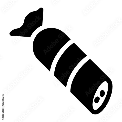 
Sausages icon, frankfurter solid editable vector
