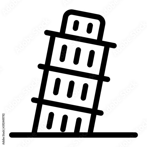 
A modern skyscraper of pizza tower, editable vector 

