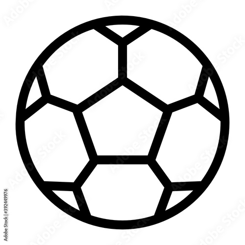  Checkered football, sports equipment in modern editable glyph style 