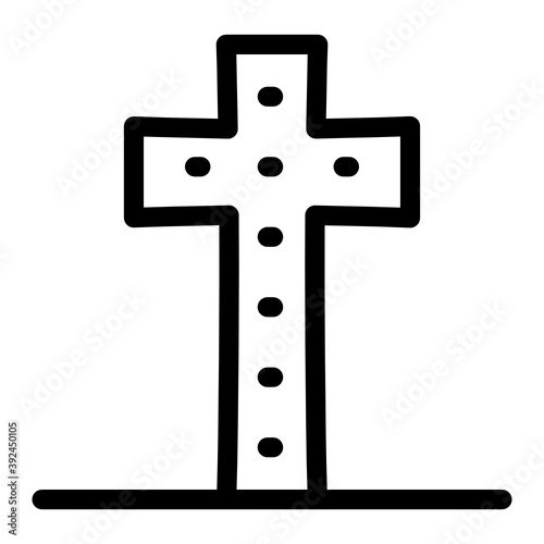 
Christianity cross in editable filled style, crucifix
