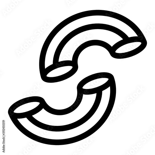 
Trendy filled icon of macaroni
