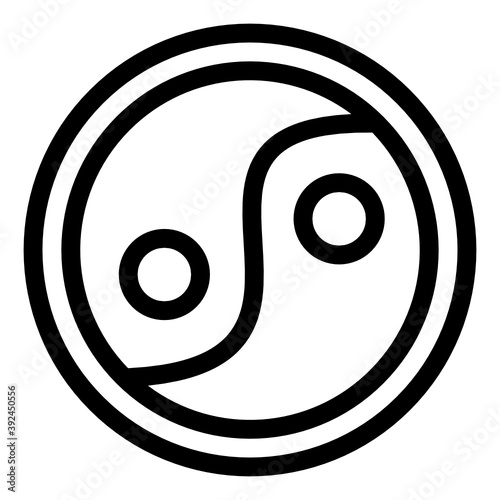 
Chinese yin yang vector design
