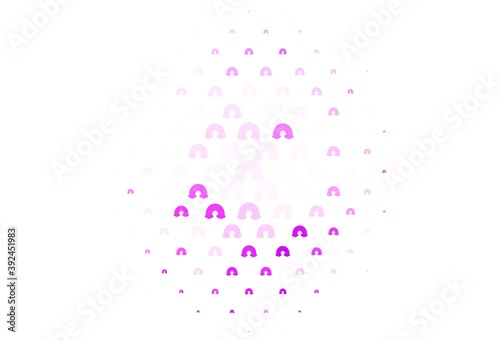 Light Pink vector pattern with rainbow elements. © smaria2015