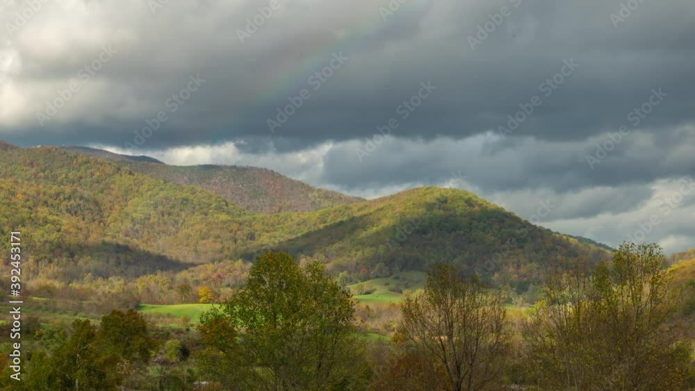 Shenandoah Valley, Virginia Rainbow Timelapse Video in Autumn Shenandoah Valley, Virginia Rainbow Timelapse Video in Autumn