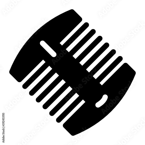 
Detangling hair comb in solid vector design 
