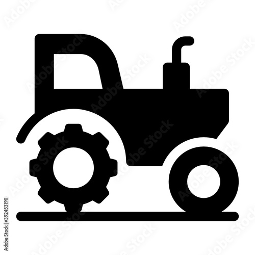 
Agriculture automobile icon, vector design of tractor 
