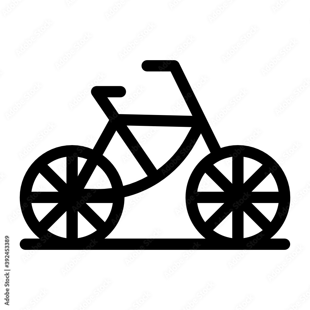 Fototapeta premium Solid bicycle icon design, pedal bike vector design 
