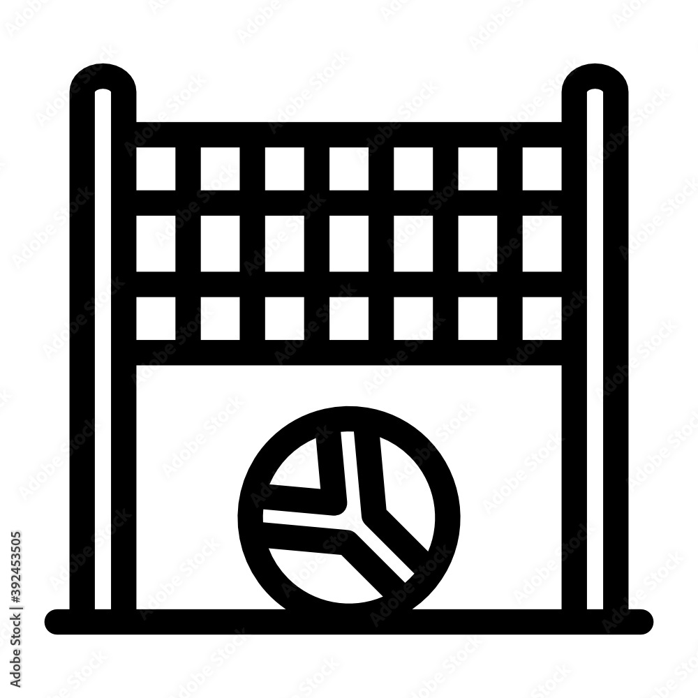Goal net with ball showing football goal icon
Goal net with ball showing football goal icon
