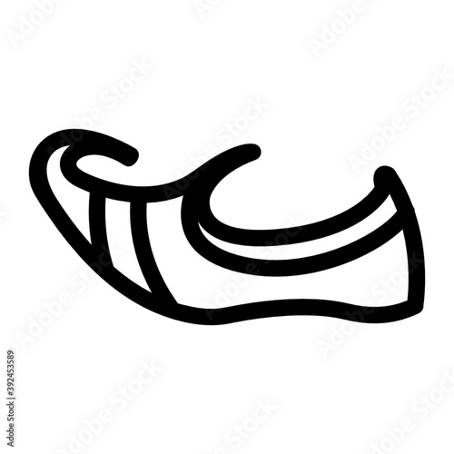 
A traditional footwear accessory, solid icon of khussa 

