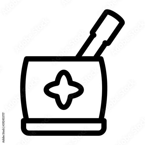 
Mortar and pestle vector in glyph design
