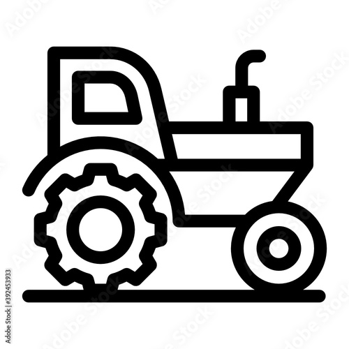  Agriculture automobile icon, vector design of tractor 