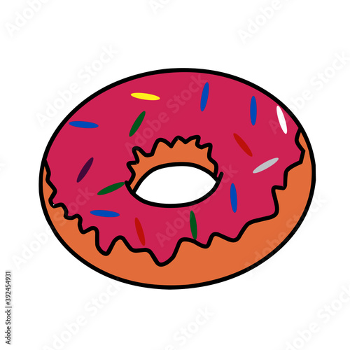 Fototapeta Naklejka Na Ścianę i Meble -  donut on a illustration
