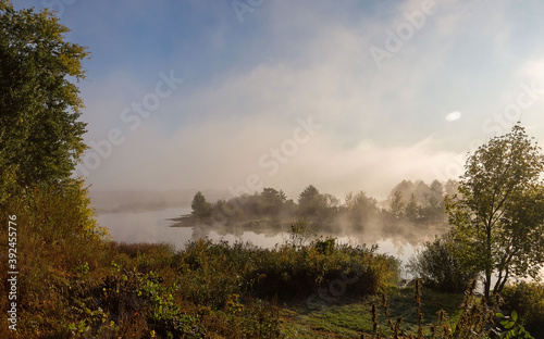 morning mist over the river