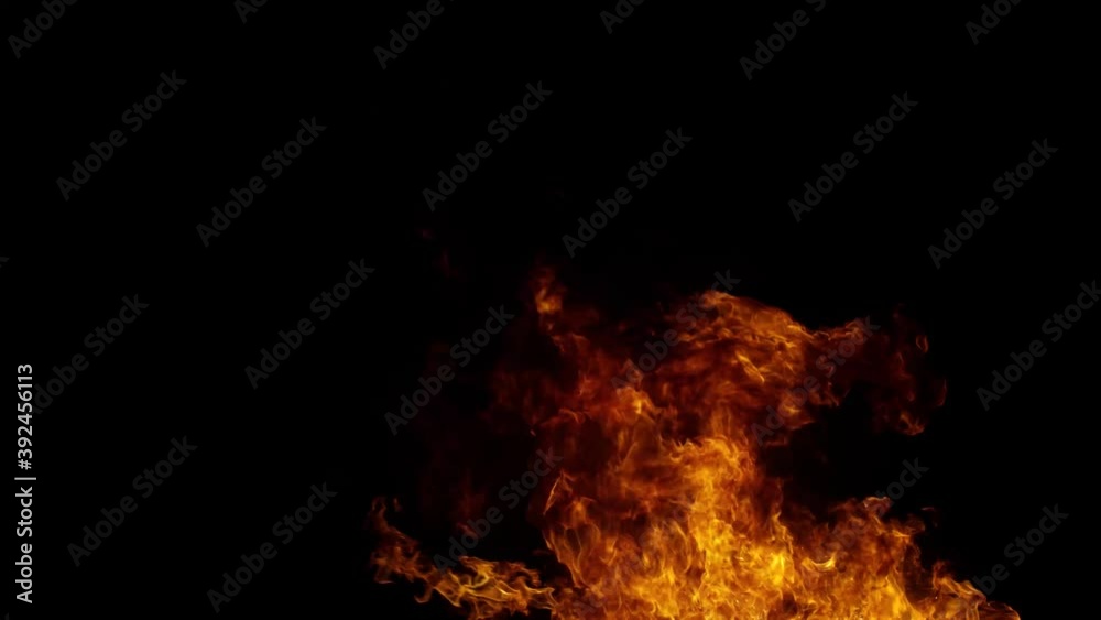 Real fire Stock Video In Black Background Real fire Stock Video In Black Background