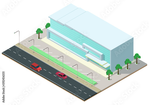 Isometric modern business center